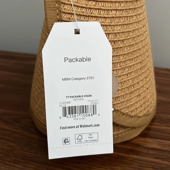 NEW Time and Tru Packable Visor - Picture 6 of 7